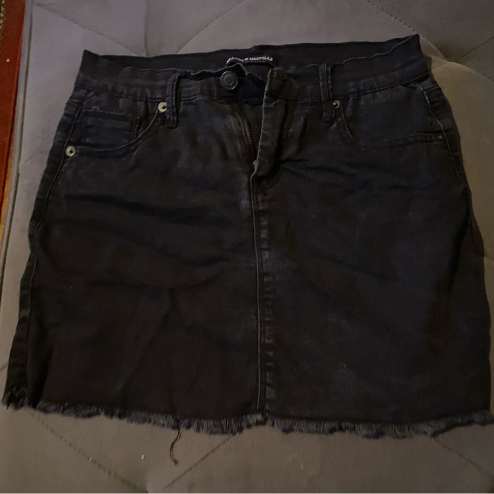 Brandy Melville Black Denim Mini Skirt Size Small
